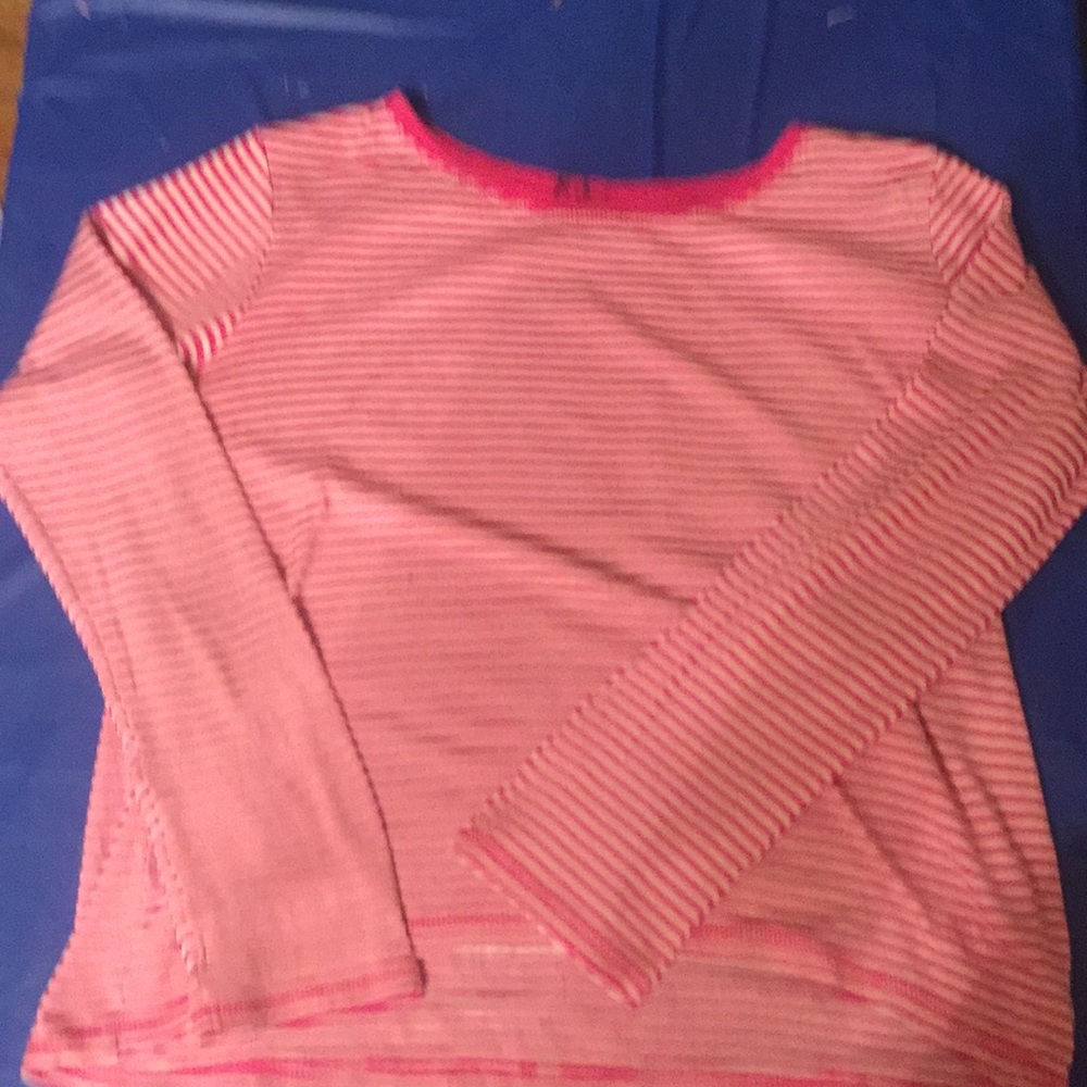 Pink and white striped shirt